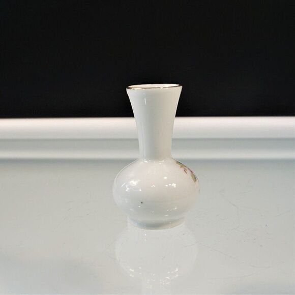 Decorative China Mini Vase with Pink Yellow Blue Flowers Porcelain Ceramic - Picture 7 of 7